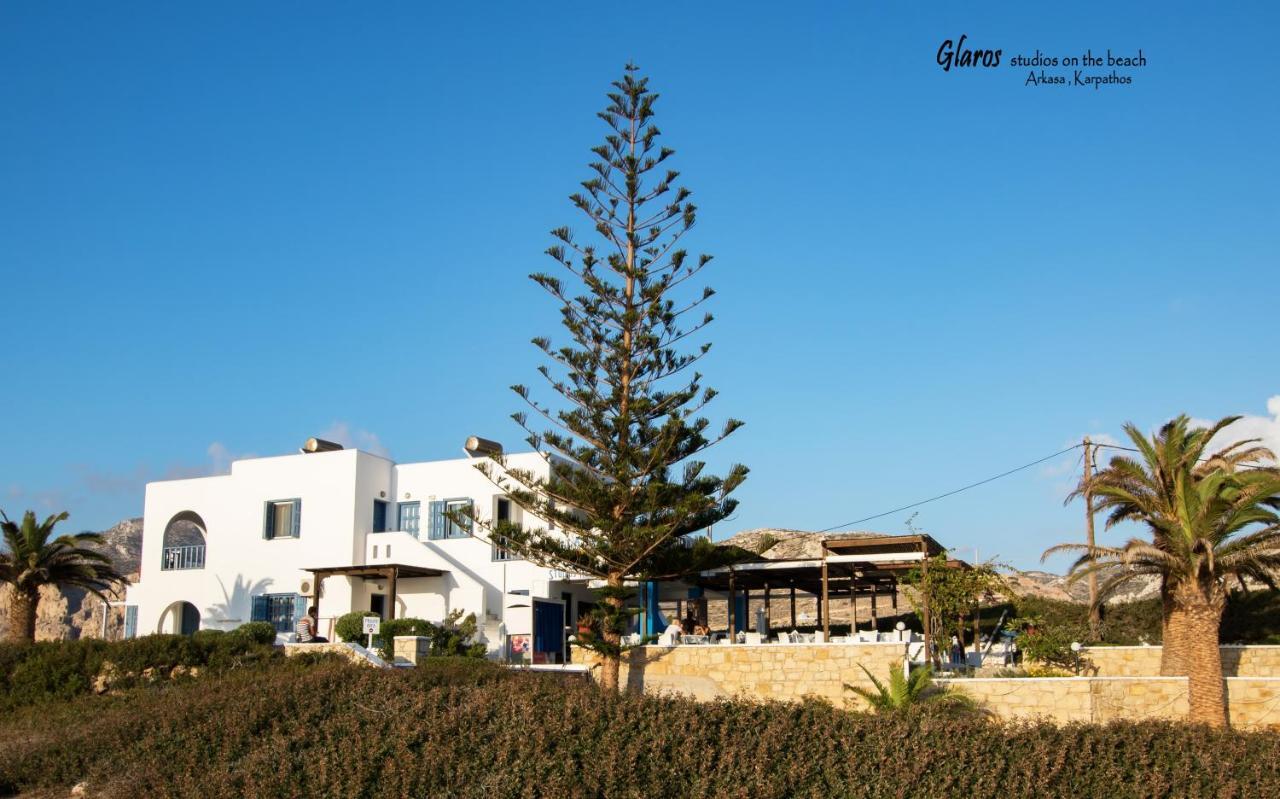 Glaros Luxury Studio On The Beach Apartment Arkasa Exterior photo