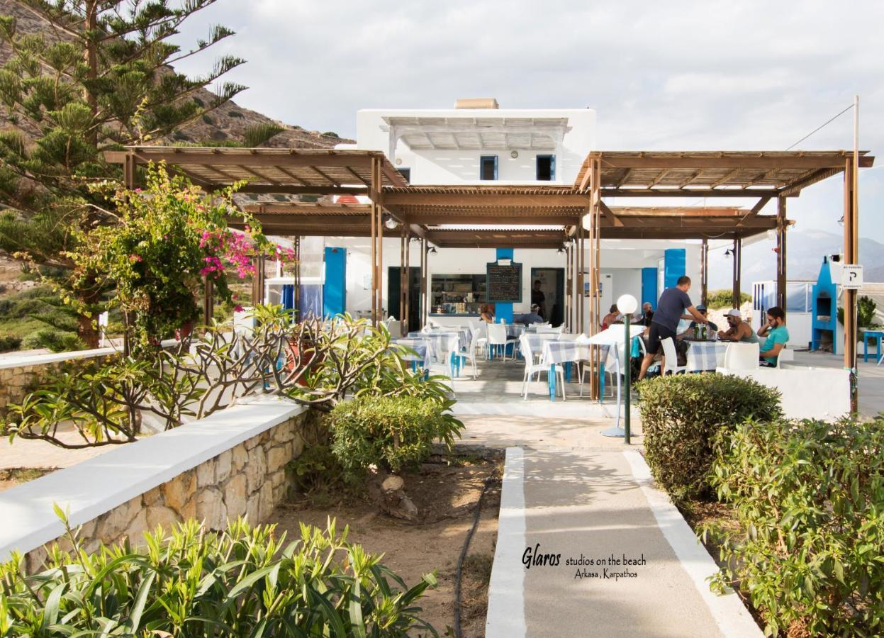 Glaros Luxury Studio On The Beach Apartment Arkasa Exterior photo