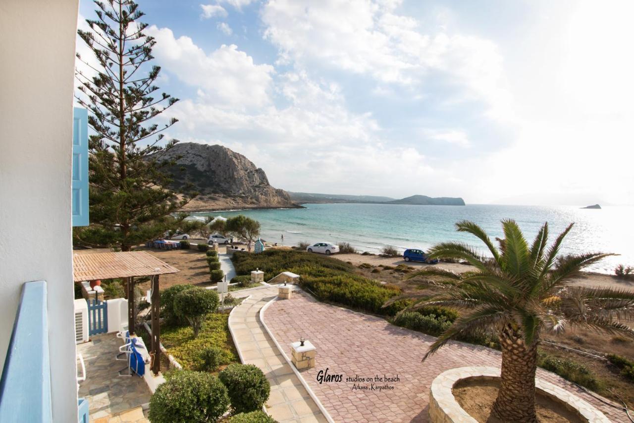 Glaros Luxury Studio On The Beach Apartment Arkasa Exterior photo